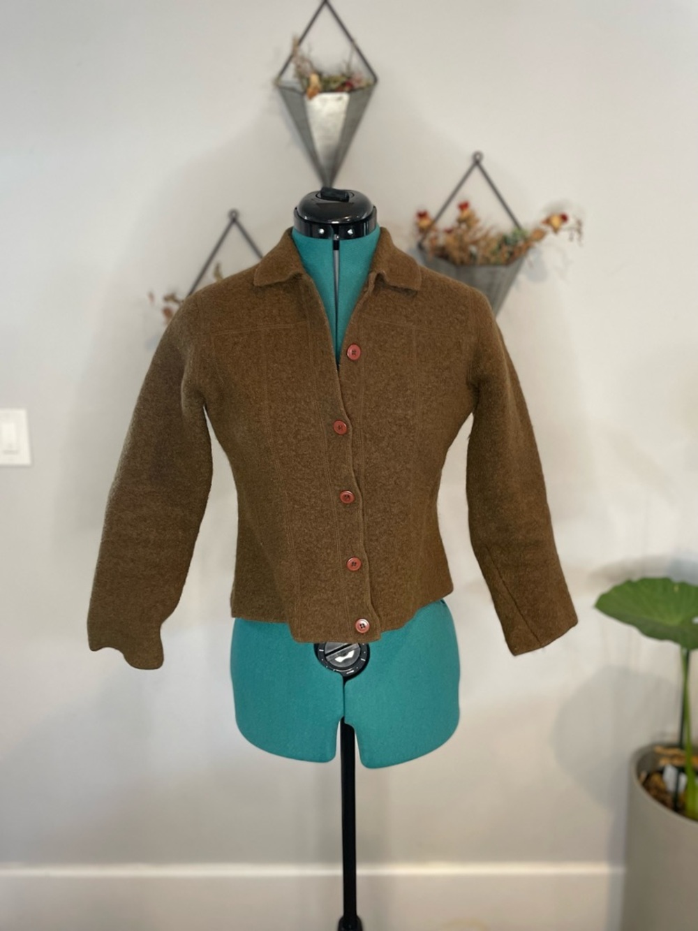 Evan Picone 100% Will Button-Front Jacket with 3/4 Sleeve